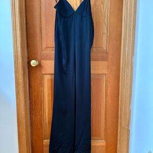 Stella McCartney Black Silk Spaghetti Strap Jumpsuit